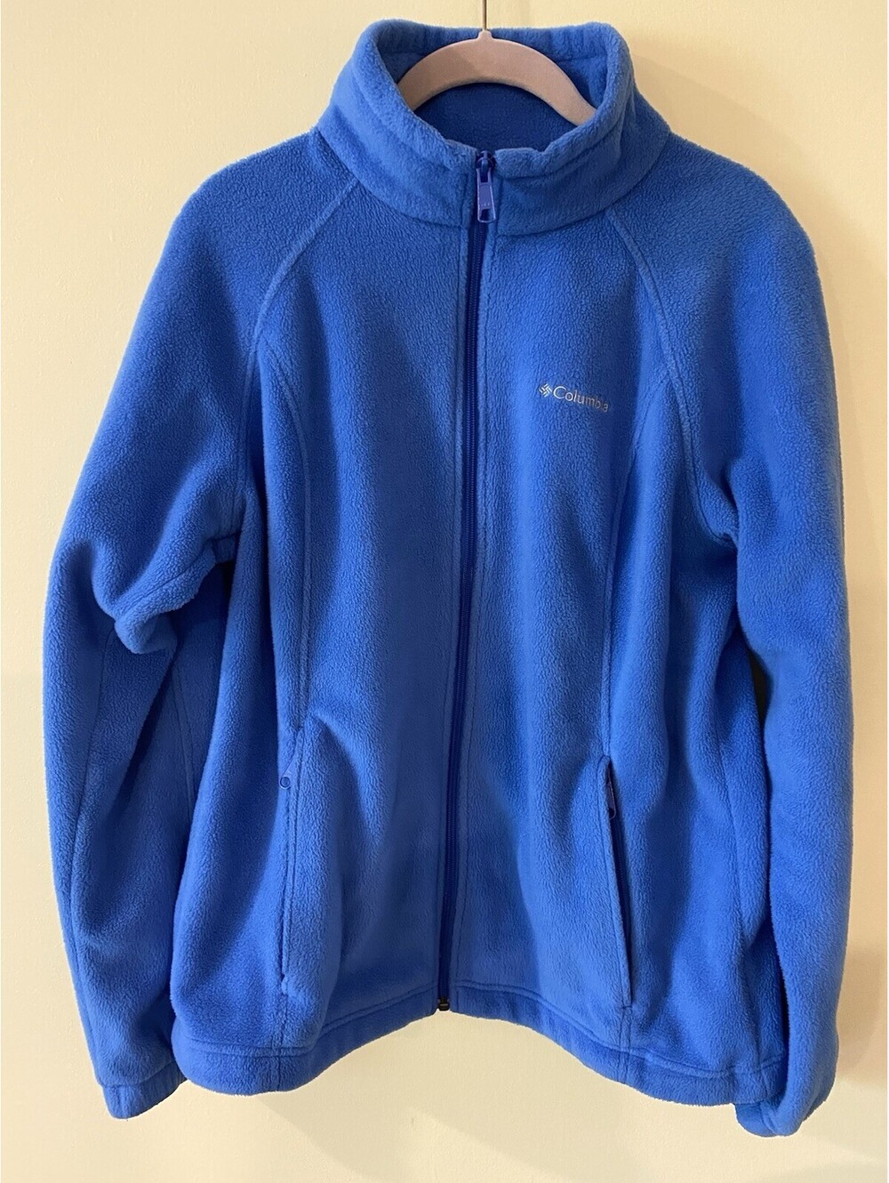 Columbia Benton Springs Blue Full Zip Fleece Jacket Womens Large